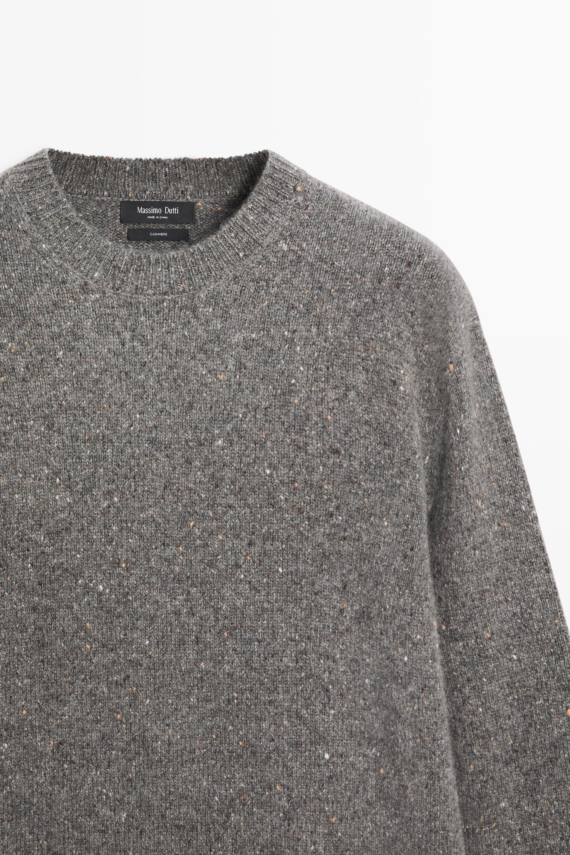 Pull en maille chinée 100 % cachemire